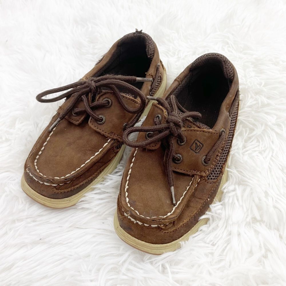 Sperry Topsiders Brown Lace Up Leather Loafers